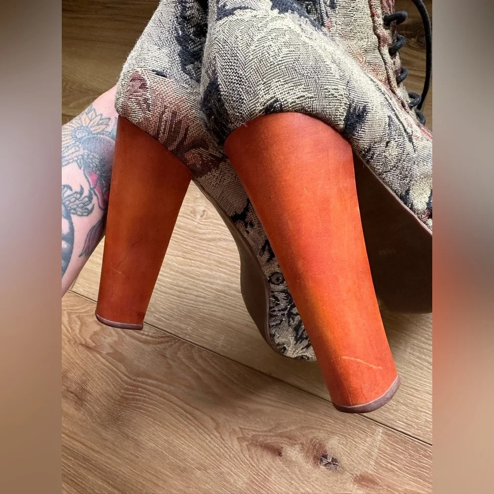 Jeffrey Campbell Lita Boots Cat Tapestry size 10 - Picture 7 of 9